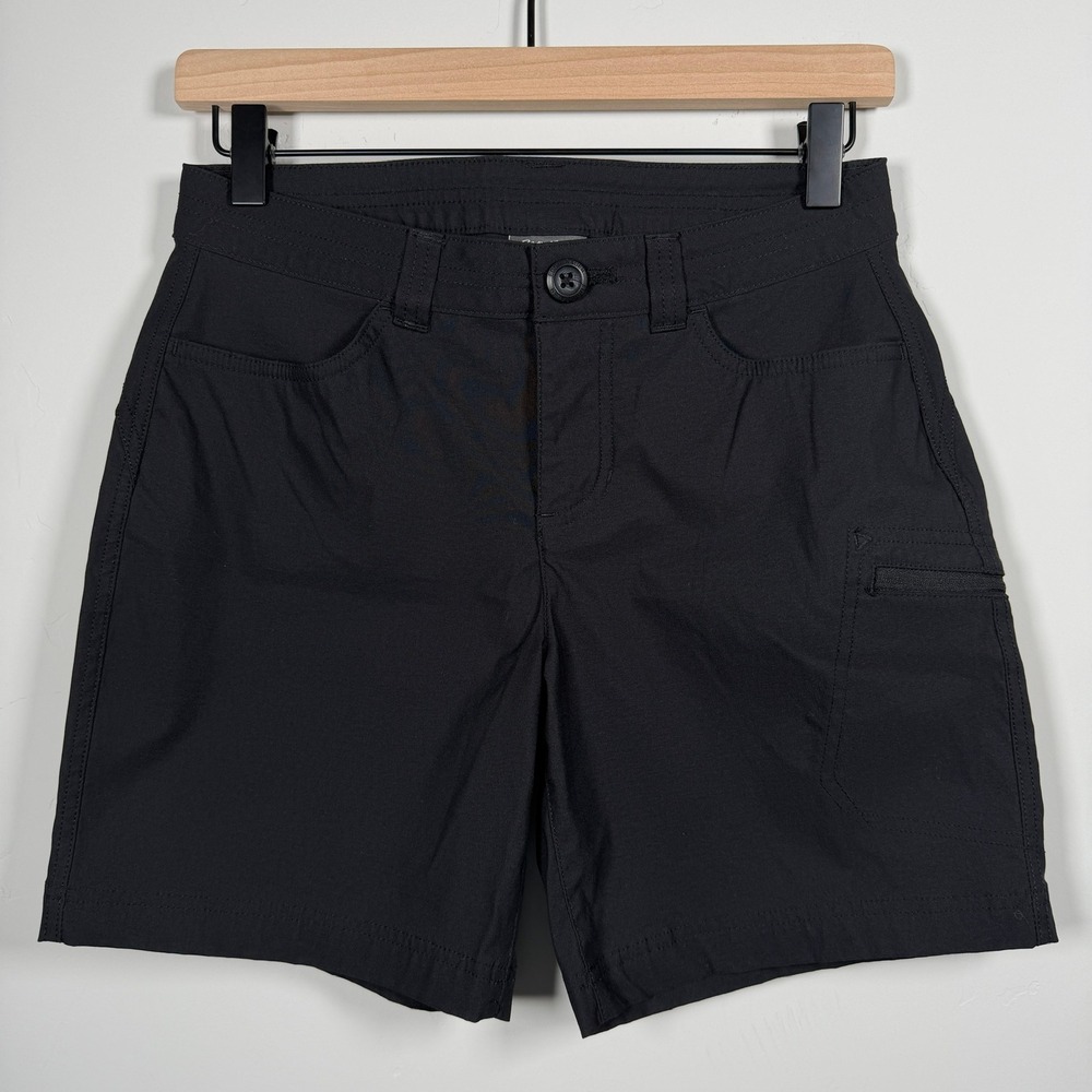 Eddie Bauer Womens Rainier Shorts Size 2 Black UPF 50 Water Repellent D1361008